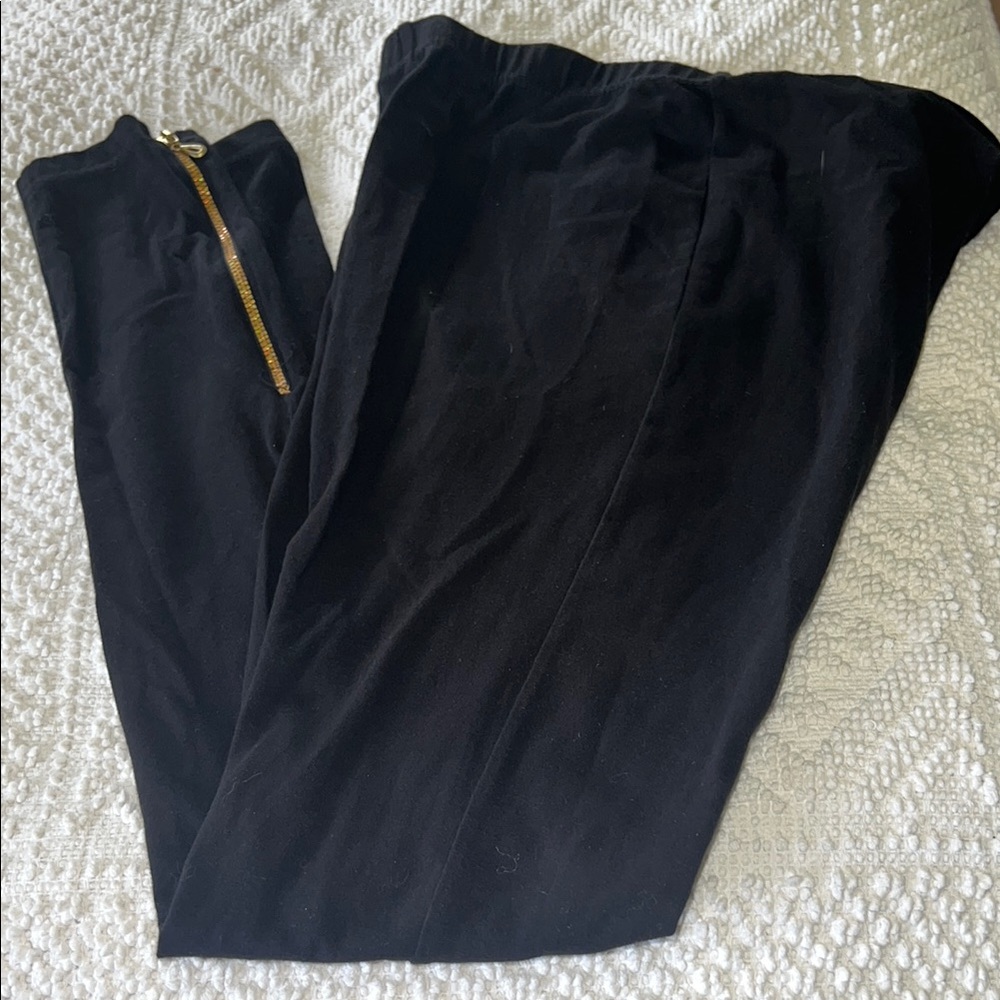NWOT Betsey Johnson Leggings with Gold Sparkling Zipper